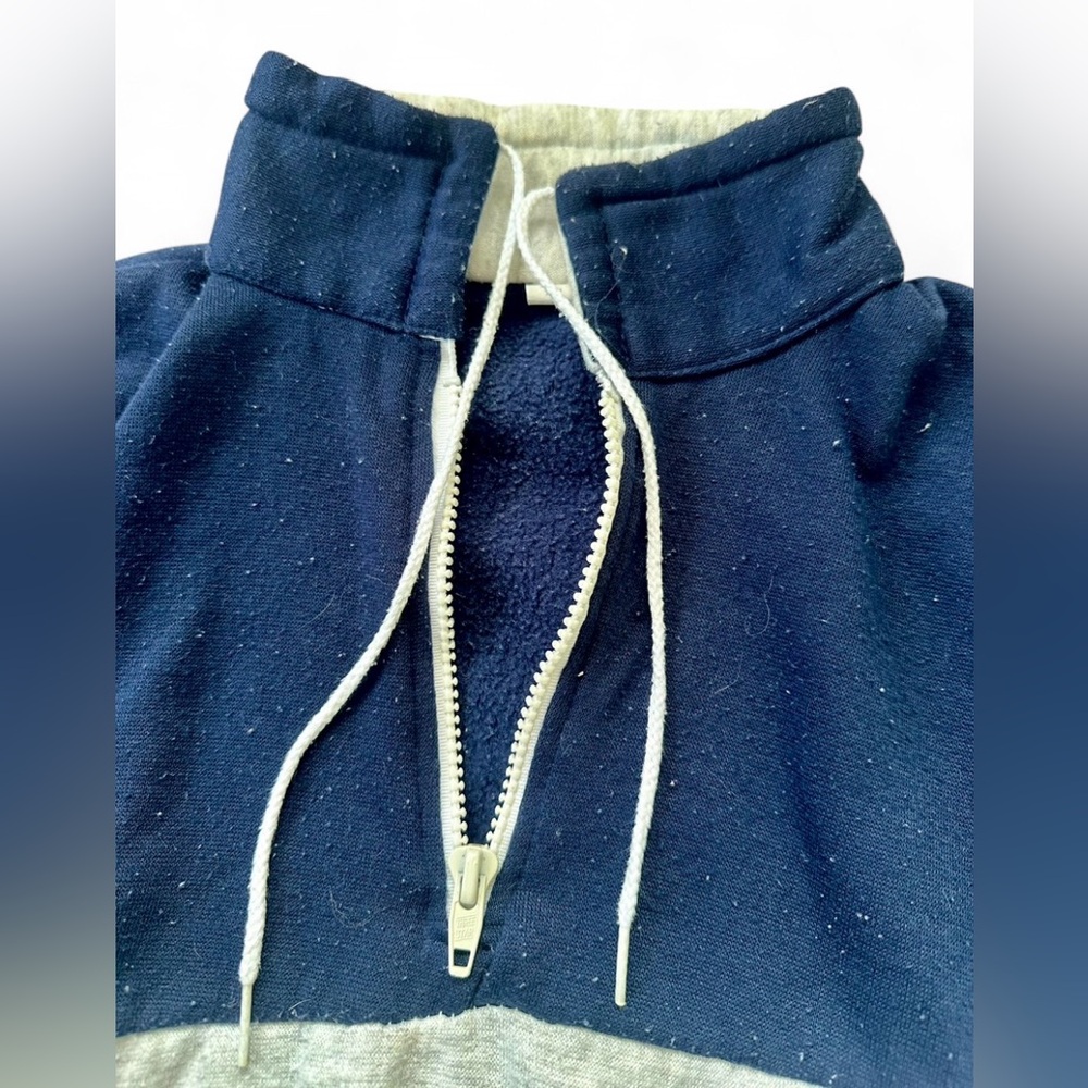 San Francisco Nautical Boyfriend Zip-Up Sweatshirt Navy and Gray ☀️Summer Sale! - Picture 3 of 8